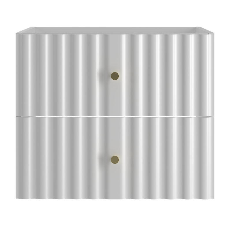 Rilynn 152.4cm Wall Mounted Bathroom Vanity Base Only, White