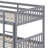 Full Over Full Rubber Wood Bunk Bed With Trundle, Convertible To 2 Full Size Beds, With Twin Size Trundle-106342055