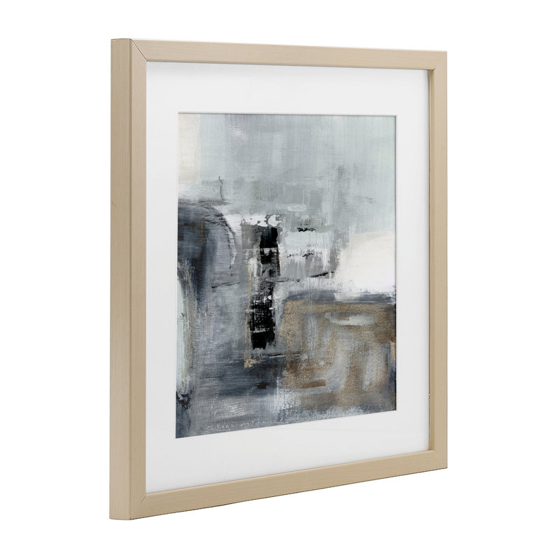«Still Waters», reproduction encadrée monochrome sous verre, conception par Susan Jill, H 13 po x l 13 po