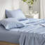 Édredon très grand floral - bleu, rembourrage à 100%, bleu lavable à la machine, feuilles à motif de losanges