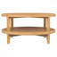 Table basse ronde en érable brun