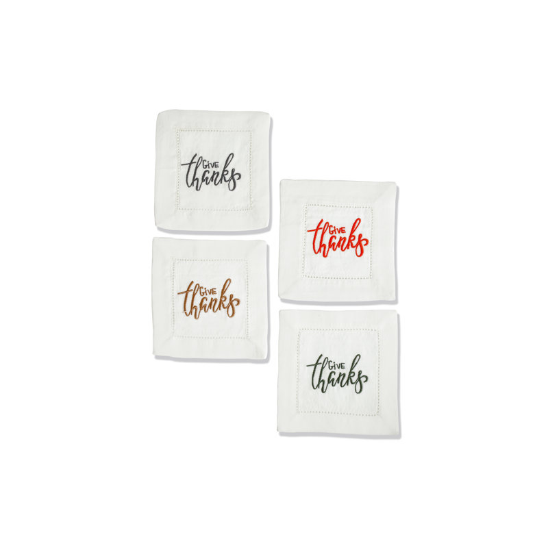 Give Thanks Calligraphy Cocktail Napkins