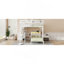 Lit superposé simple en métal avec bureau et tablettes Ful Over-529003987