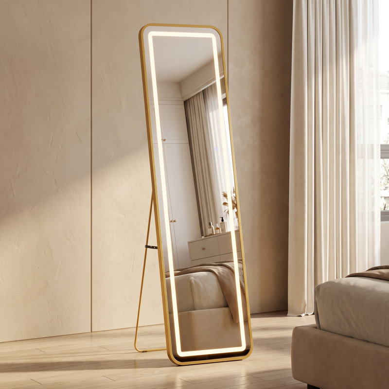 Glass Leaning Full Length Mirror, Rectangle