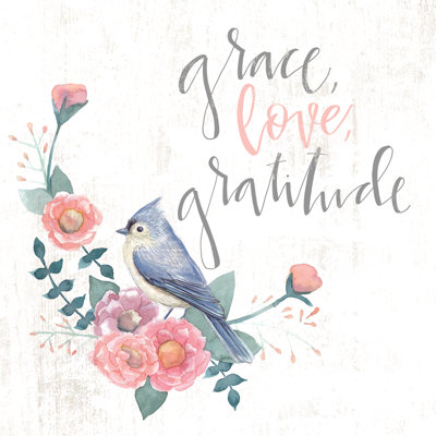 Grace Love Gratitude - Wrapped Canvas Print