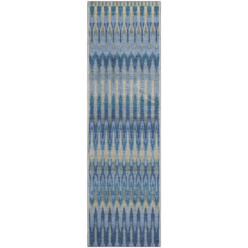 Premium Machine Washable Prisco Denim Rug, Runner 2'3" x 7'6"