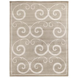 Super Tibetan Geometric Area Rug in Light Brown