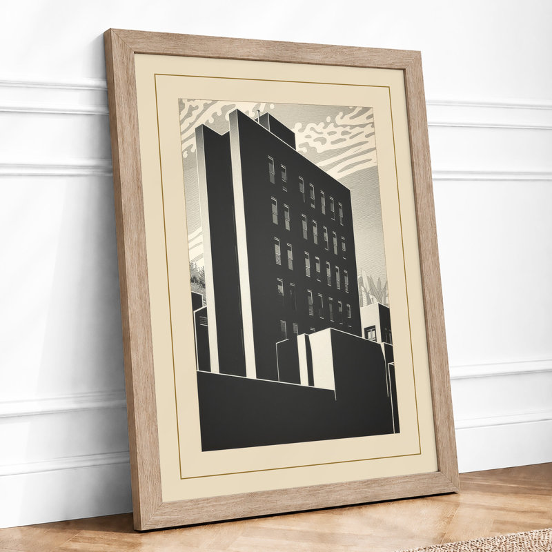 Monumental Tower Industrial - Framed Print, A2 - 59.4 x 42.0 cm, Oak