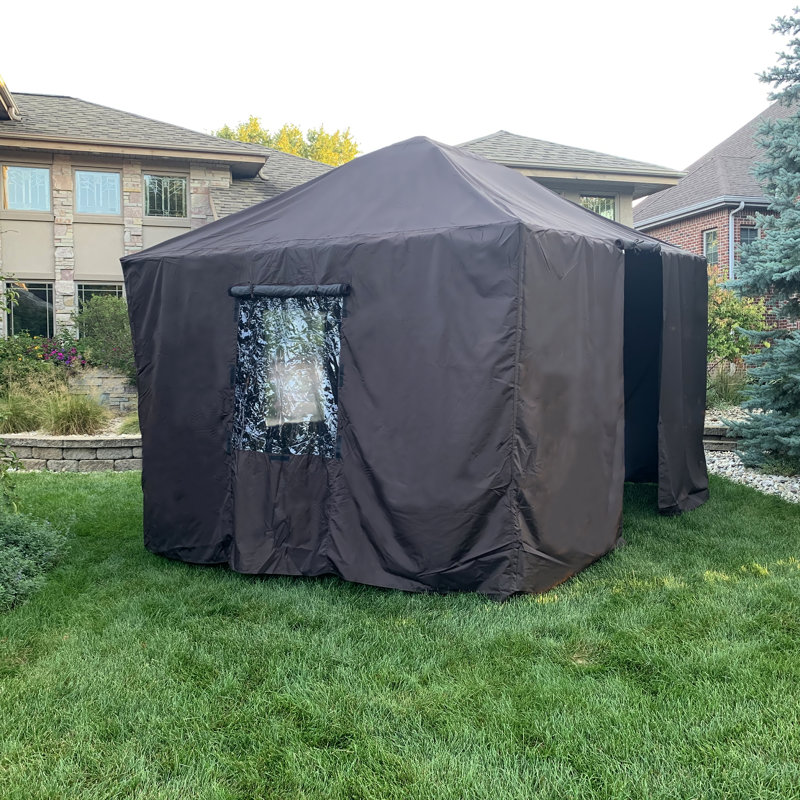 OUTDOOR CAUSAL Brown Polyester Side Wall for Gazebo
