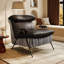 Fauteuil d'appoint rembourré en velours de 31,8 po de largeur avec cadre en métal-219017848