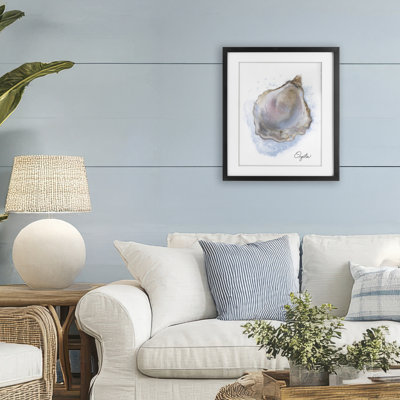 Reproduction encadrée sous verre sous-marine de l'huître côtière, design par Matthew Piotrowicz