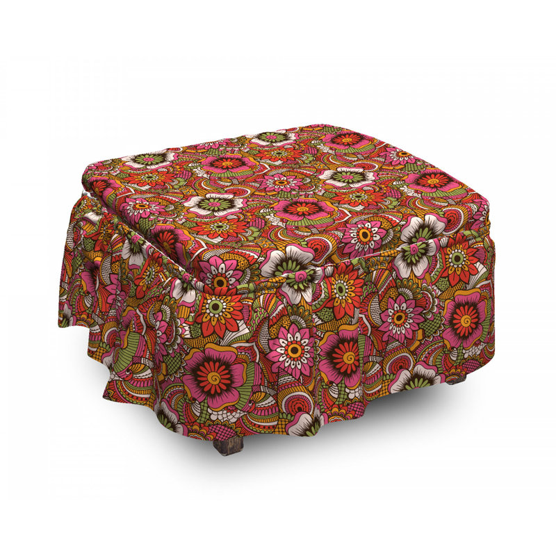 Housse pour repose-pieds motley spring art