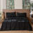 MooMee Flat Sheet 100% Washed Cotton Linen Like Textured Breathable Lightweight-107894584-107894587