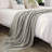 Acrylic Knitted Throw Blanket, Lightweight and Soft with Tassels, Checkered Printed - NTBAY-1760069925