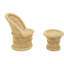 Naim Wicker Outdoor Armless Lounge Chair