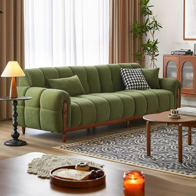 Canapé modulaire en polyester vert