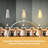 Rennata Height Adjustable Luxurious Kitchen Island Alabaster Conical Gold Pendant Lights(Set of 3)-513232940