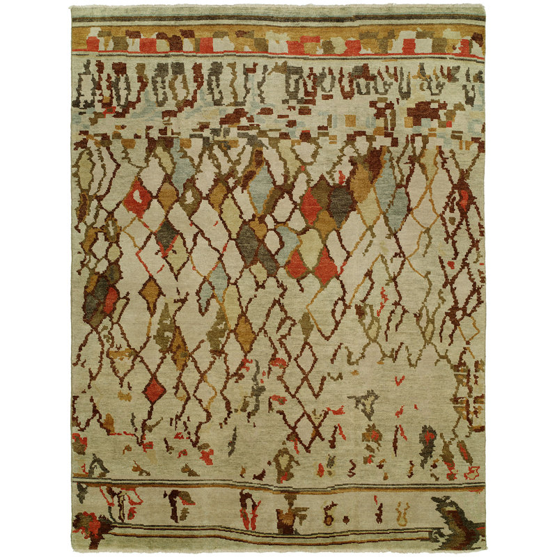 Wool Abstract Indoor Rug, Rectangle 2' x 3'