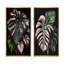 Rose et blanc feuille de philodendron I - ensemble d'art mural floral de 2 pièces-1674949572-1674949574