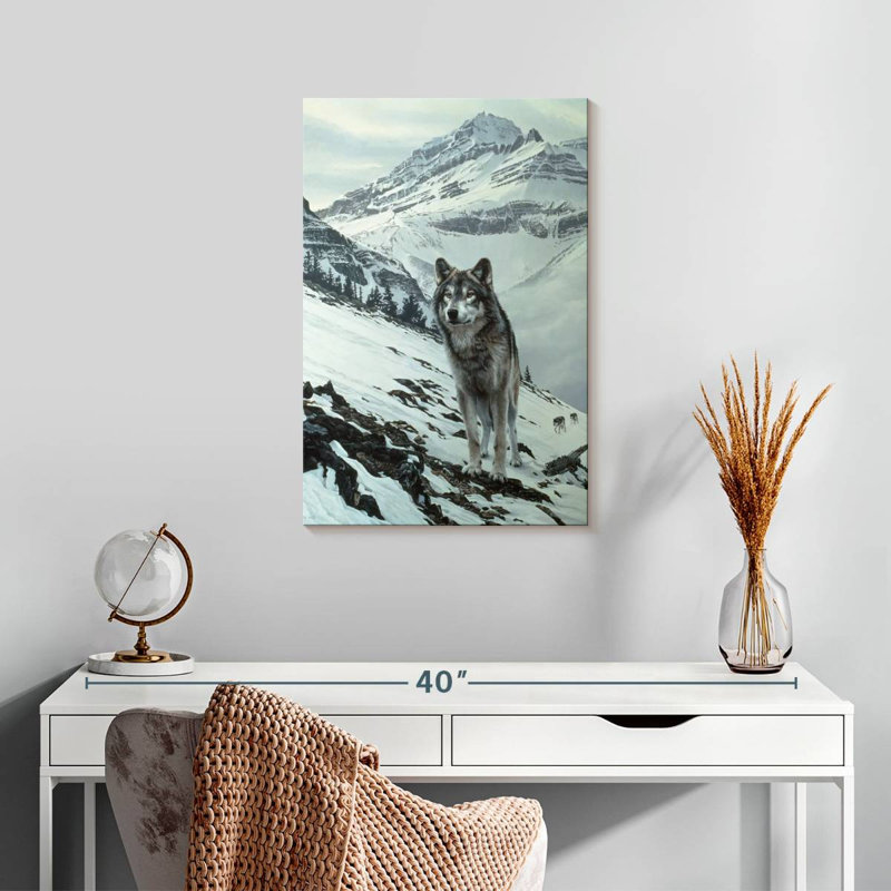 Brampt Winter Crossing - Wolf, 24" H x 16" W