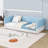 Twin Upholstered Floor Bed with Armrests-129345883