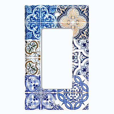 Plaque murale berçante Elegant Blue Tile Patch