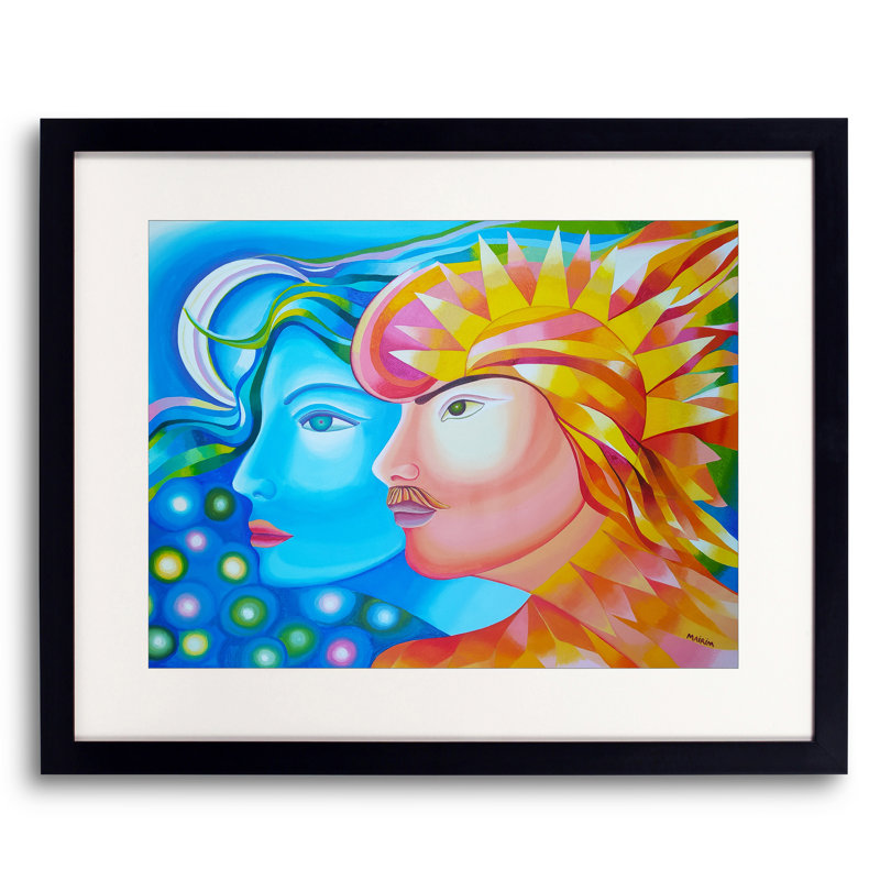 Soleil et lune par Mairim Perez Roca, 24" H x 32" W
