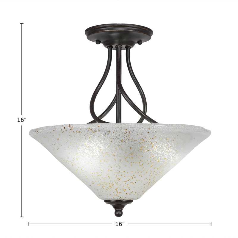 Capri 3-Light Semi-Flush Mount