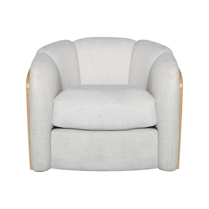 Danczyk Contemporary Coastal Accent Chair, White