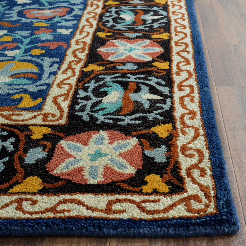 Baumgartner Hand Tufted Wool Oriental Rug, Rectangle 6' x 9'