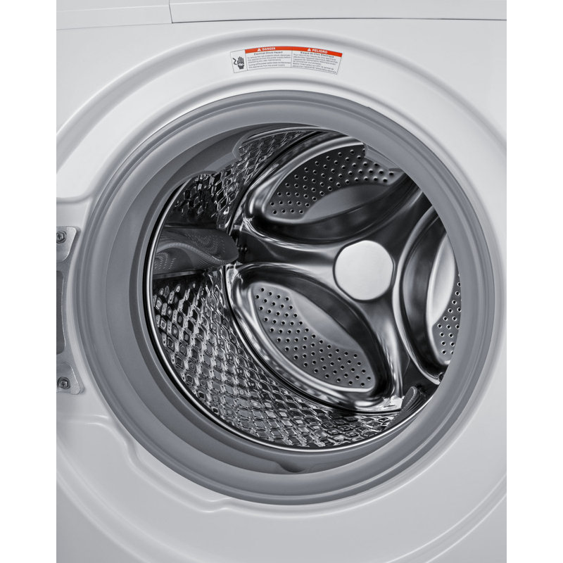 Compact White Electric Stacking Washer and Dryer Set