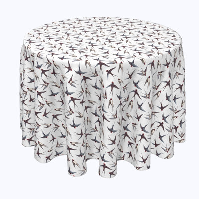 Blanco Geometric Round Tablecloth