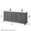 Ensemble de meuble-lavabo double autoportant 80 po avec plateau en quartz Deborah-98208028-98208031-98208027