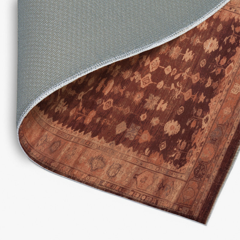 Tapis intérieur et extérieur brun Overdyed, Rectangulaire 8 pi x 10 pi