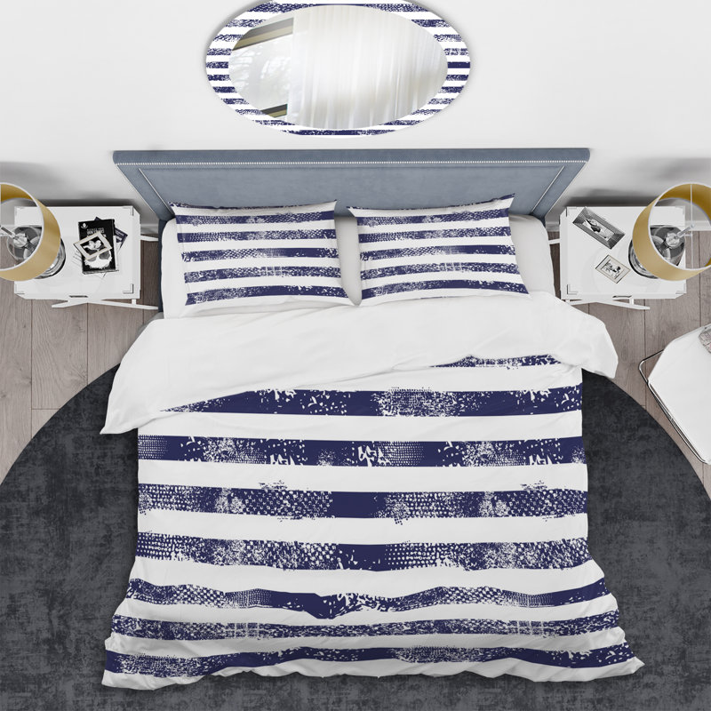 Ensemble de housse de couette en microfibre blanc / mauve 3 pièces
