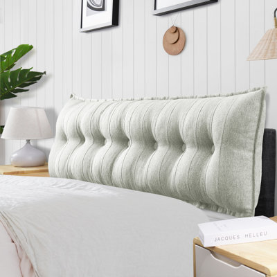 Sit-up Back Comfort Button Tufted Decorative Headboard Back Support Throw Pillow, Accent Body Pillow for Side Sleepers