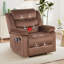 Fauteuil inclinable manuel classique et rembourré de 35,23 po de largeur avec massage à la chaleur et aux vibrations-543883067