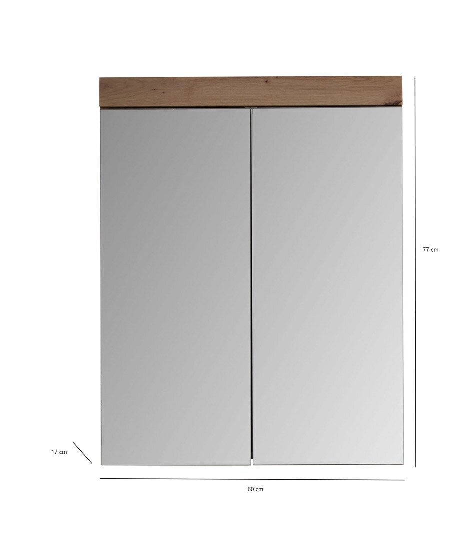 60 cm x 77 cm Spiegelschrank Edin