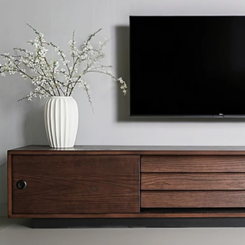 Retro colour-matching design simple TV cabinet, 15.74"H x 70.86"L x 15.74"W