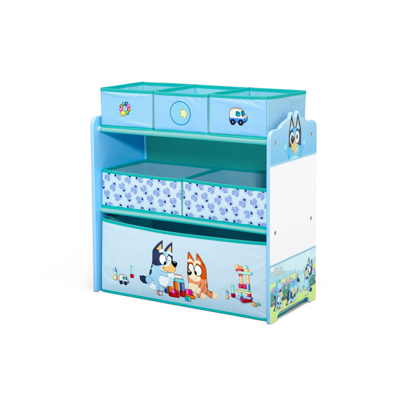 Bluey Design & Store 6 Bin Toy Storage Organizer By Delta Children - Greenguard Gold Certified