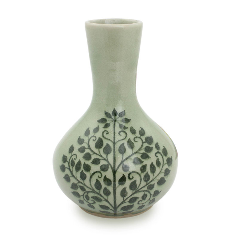 Celadon de table vase avec motif d’arbre bodhi thaï Izabelle