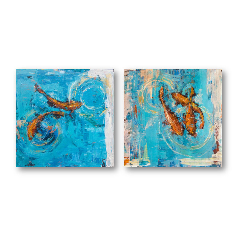 Good Fortune II Print by John Beard, White Floater Framed, 24" H x 24" W x 3" D