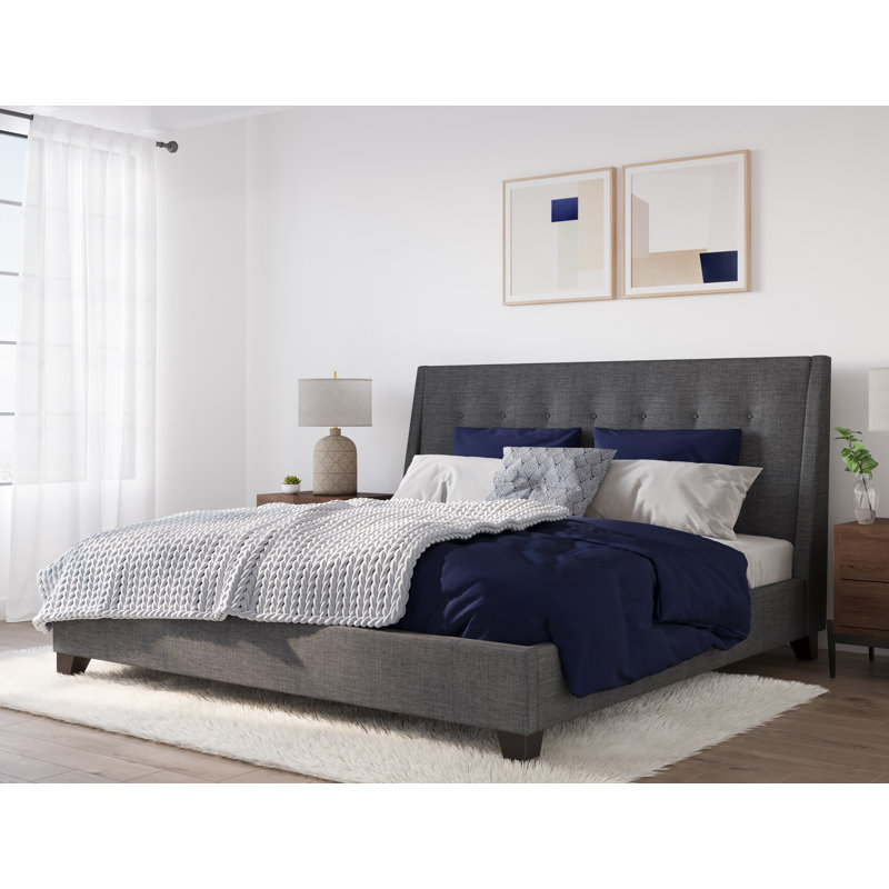 Upholstered Panel Bed, Queen