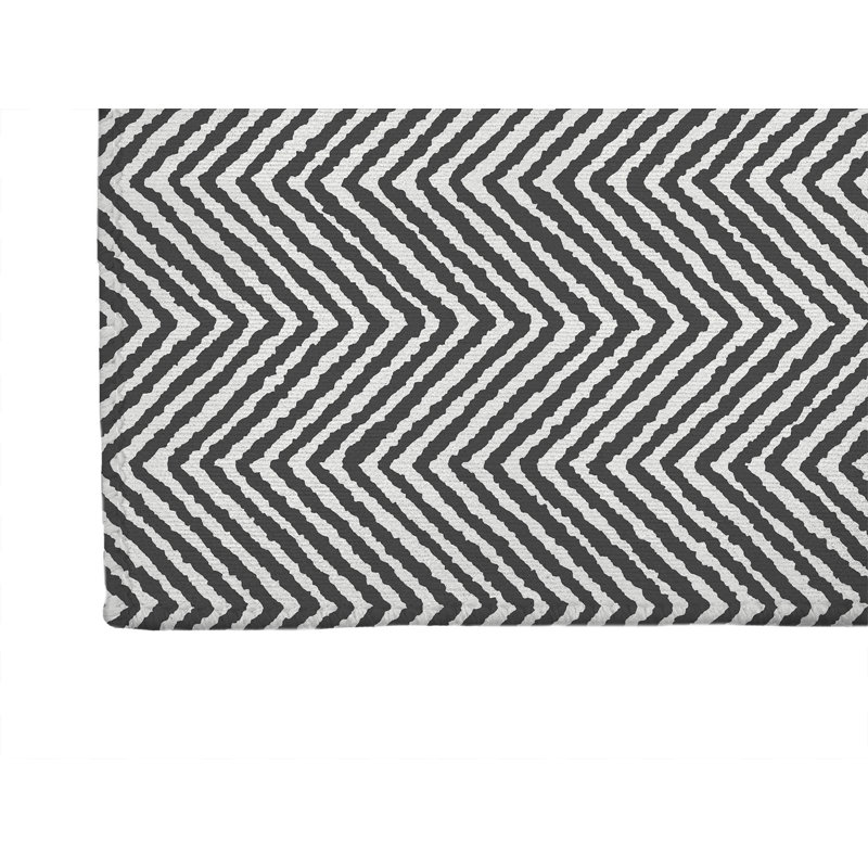 Chevron Groove Non-Slip Outdoor Rug, Runner 2'6" x 8'