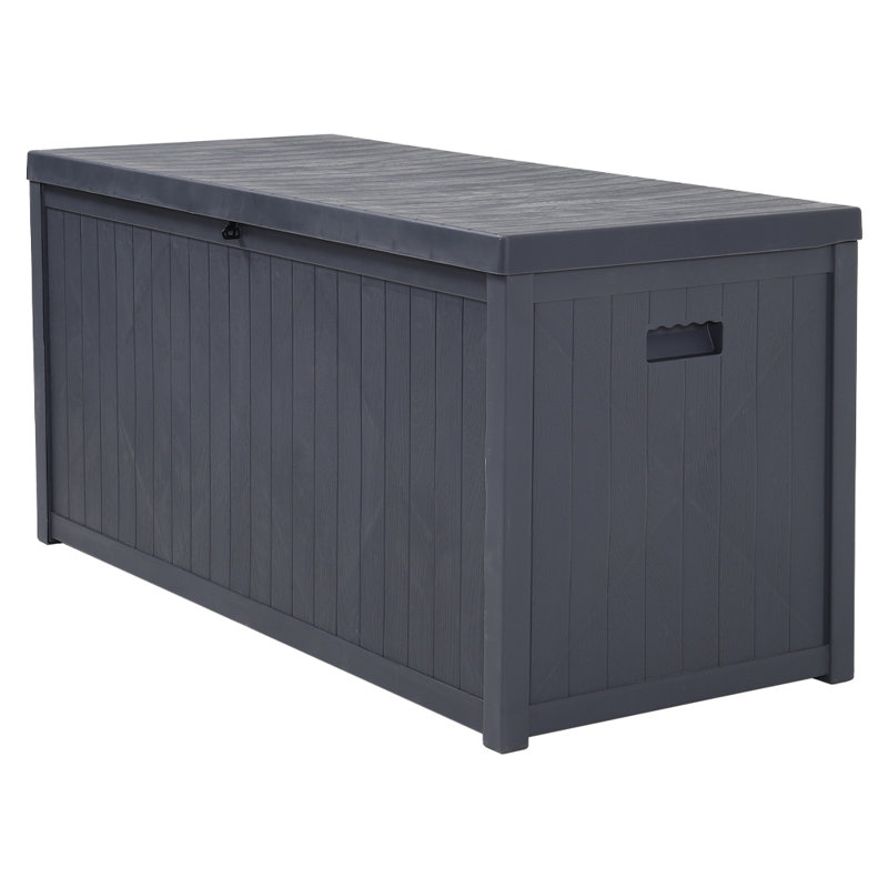 Sol 27 Outdoor Southwest 125cm W 430L Water Resistant Plastic Lockable Deck Box, Grey
