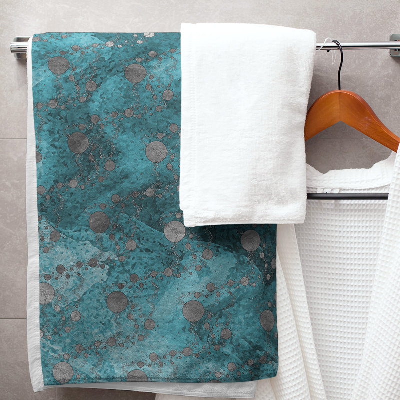 Serviette de bain Planets and Stars, sarcelle