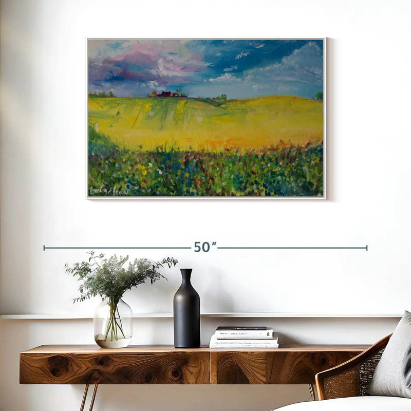 Maison, 37 po x 25 po, Cadre flottant blanc