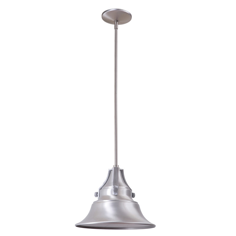 Union Outdoor Pendant, 46.63" H x 12" W x 12" D, Satin Aluminum