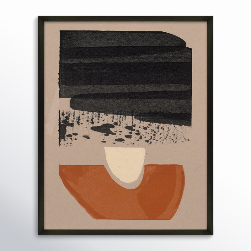 Orange Is The New Black 3 Painting by Andrea Stokes, Black Wood, 50" H x 40" W x 1.25" D
