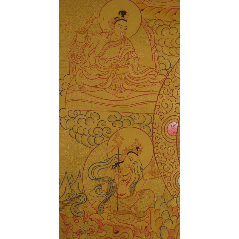 Padmasambhava Thangka popurly connu sous le nom de Gourou Rinpoché (Brocadeless Thangka)